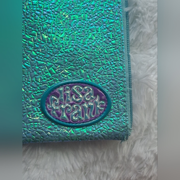 Lisa Frank Mermaid Blue Iridescent Vintage Pencil Case - Picture 3 of 7